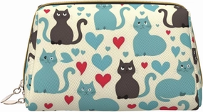 Happy Walking Kitty Toiletry Pouch, Travel-Friendly Makeup Organizer For Makeup Brushes, Lipsticks
