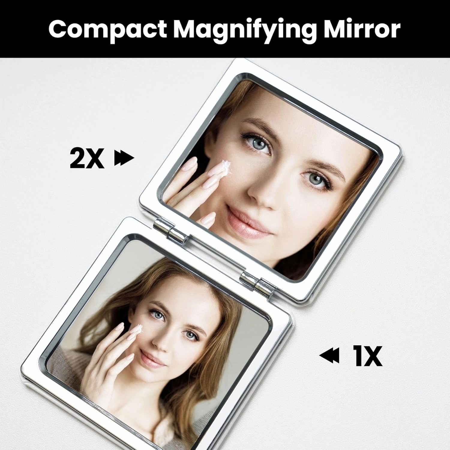 Hawaii Flag Makeup Mirror Portable Folding Mini Mirror Double Sided Travel Makeup Mirror Square Handheld Pocket Mirror