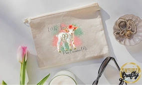 He Left The 99 Spanish Canvas Cosmetic Bag