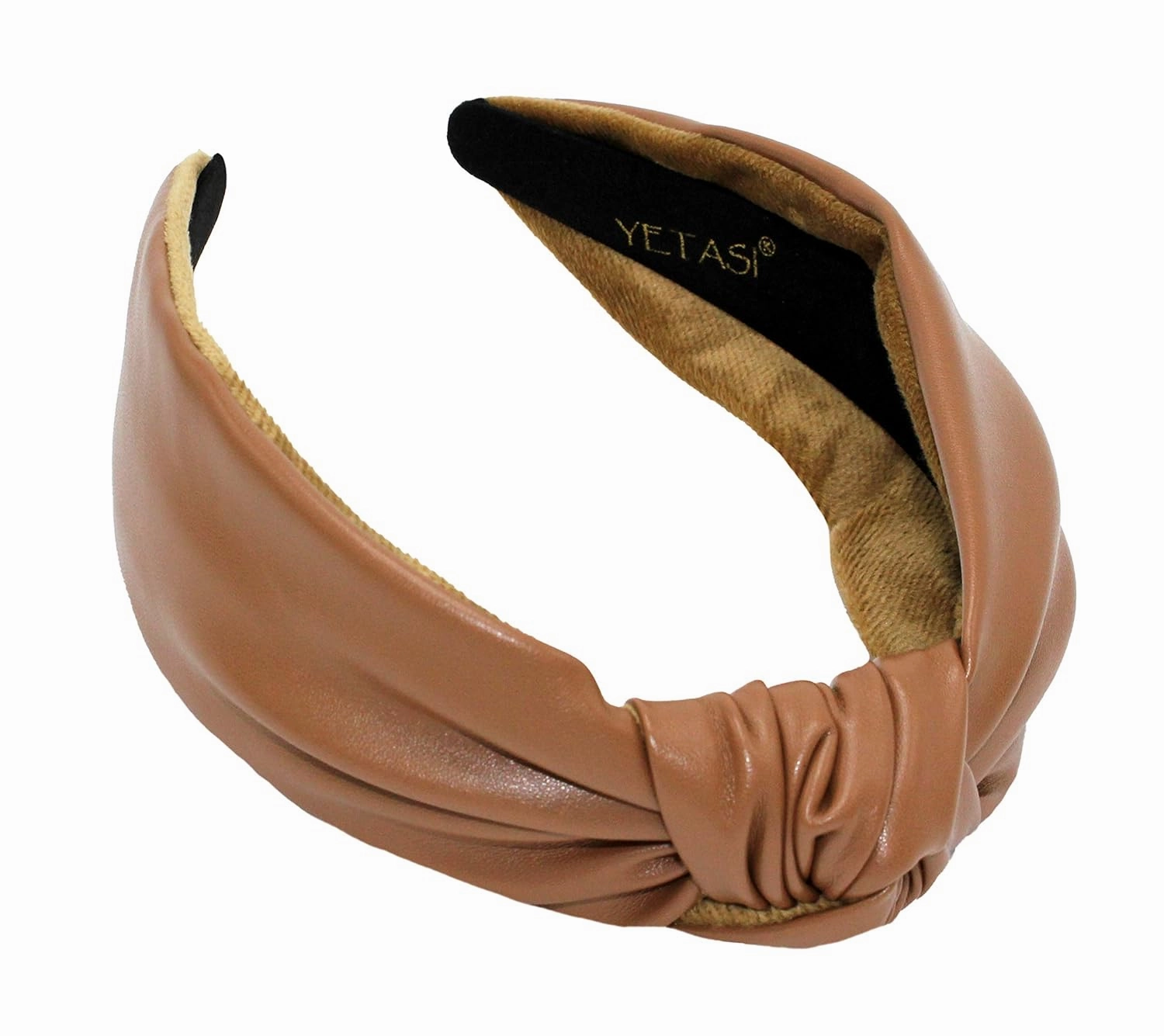 Headbands for Women Brown Knotted Headband is a Fashion Head band. Leather Headbands for Girls are Top Knot Fashion Designer