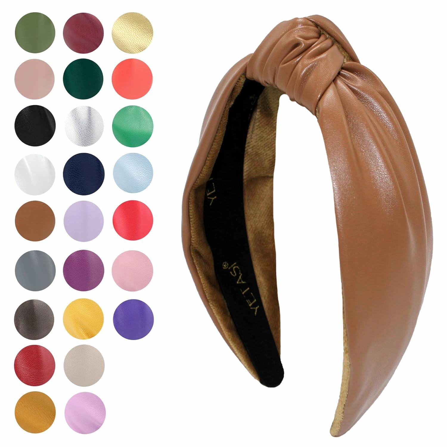 Headbands for Women Brown Knotted Headband is a Fashion Head band. Leather Headbands for Girls are Top Knot Fashion Designer