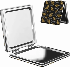 Honey Bee Women Mini Cosmetic Mirror Folding Portable Pocket Makeup Mirror