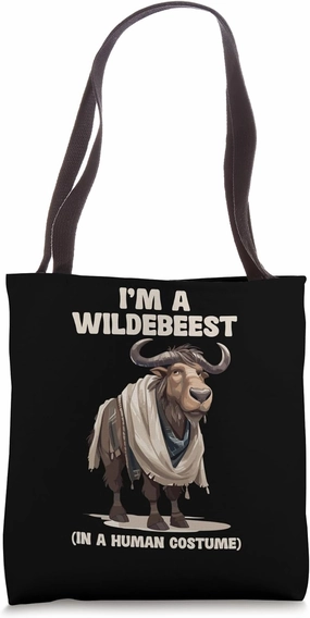 I'm A Wildebeest Funny Halloween Costume Gnu Tote Bag