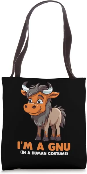 I'm A Wildebeest Funny Halloween Costume Gnu Tote Bag