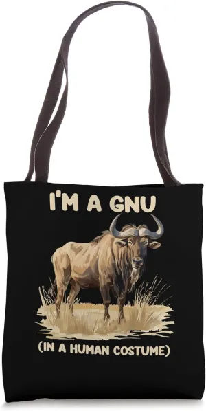 I'm A Wildebeest Funny Halloween Costume Gnu Tote Bag