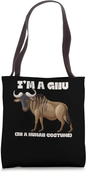 I'm A Wildebeest Funny Halloween Costume Gnu Tote Bag