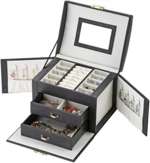 Jewelry Case Jewelry Boxes Jewelry Box Girls Jewelry Organizer Large PU Leather Drawer Jewelry Boxes Earrings Ring Necklace Watches Jewelry Storage Case Jewelry Organizer ( Color : Onecolor , Size : 1