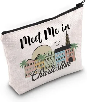 JNIAP Charleston Vacation Gift Charleston South Carolina Bachelorette Party Cosmetic Bag Meet Me in Charleston (Charleston)