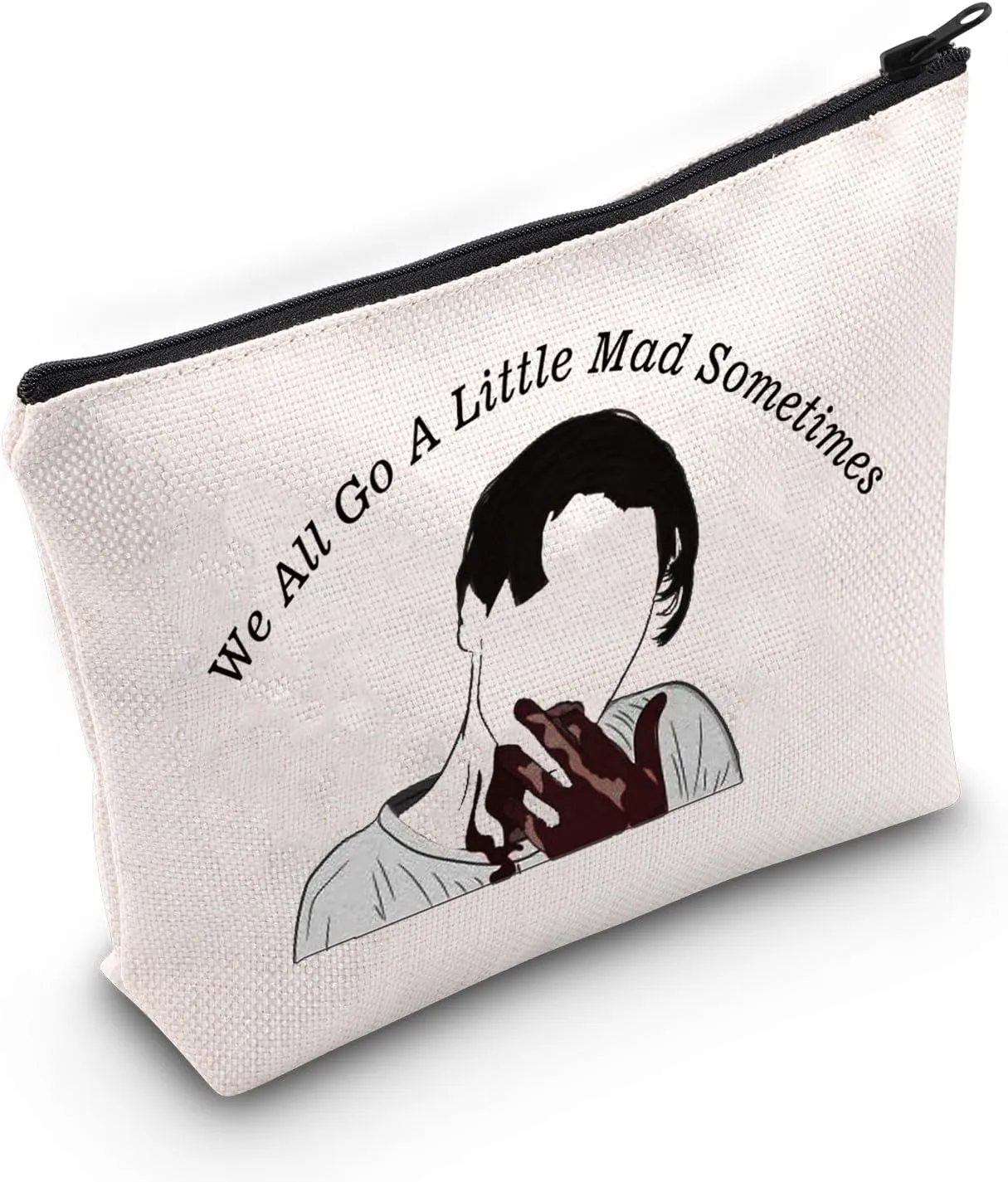 JNIAP Horror Movie Cosmetic Bag Billy L Fans Gift Scary Movie Lover Makeup Pouch We All Go a Little Mad Bag(a Little Mad)