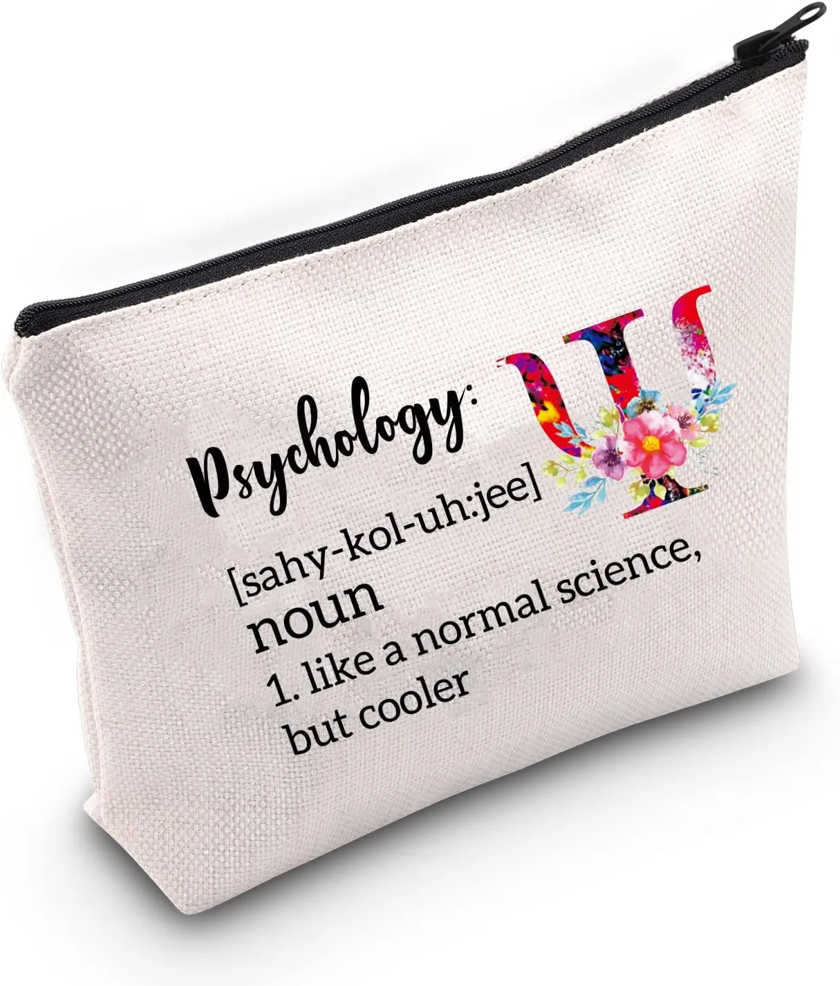 JNIAP Psychology Makeup Bag Mental Health Therapist Gifts Psychology Student Graduation Gifts Counselor Psychologist Travel Pouch (Psychology bag)