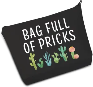 JXGZSO Funny Cactus Pouch IVF Bag IVF Medication Gift Bag Full of Pricks Diabetes Merch (Full of Pricks B)