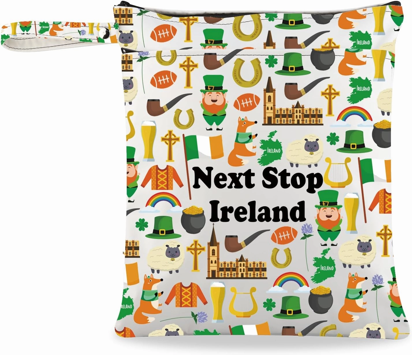 JXGZSO Ireland Trip Gift Next Stop Ireland Cosmetic Bag Ireland Travel Pouch Ireland Vacation Makeup Bag Traveler Gift