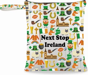 JXGZSO Ireland Trip Gift Next Stop Ireland Cosmetic Bag Ireland Travel Pouch Ireland Vacation Makeup Bag Traveler Gift