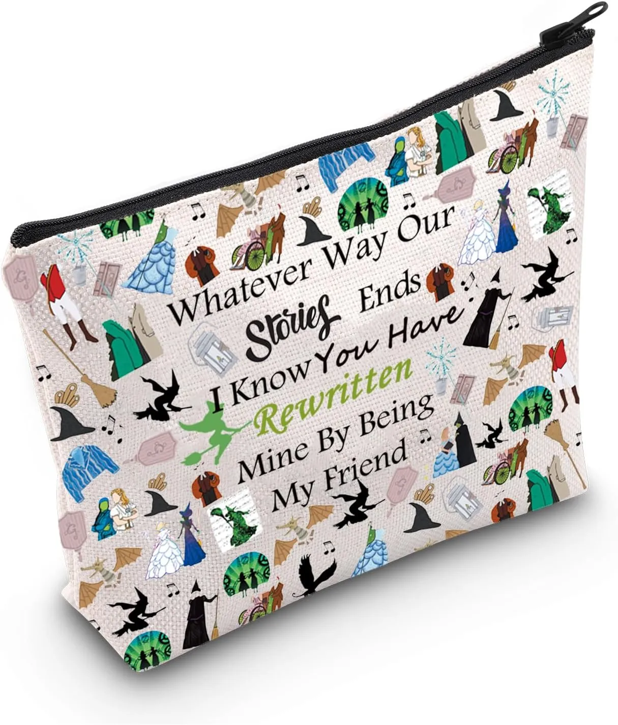 JYTAPP Musical Cosmetic Makeup Bag Witch Villains Fans Merchandise Witch Zipper Pouch Gift Witch Musical Gift