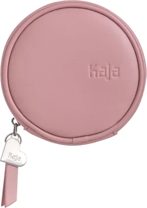 Kaja Makeup Pouch - Let's Go Bag | Multifunctional Makeup Round Bag for Women and Girls, Waterproof, Durable, Travel Friendly, Portable, Great Gifts Idea (Pink)