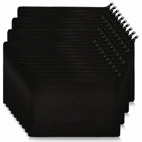 Koolmox Black Canvas Makeup Bags - 40 9x7 Inch Large Blank Canvas Bags with Zipper, Perfect for Cosmetics, Cards, Tools, and Pens