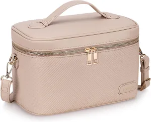 Large Stylish Makeup Bag Cosmetic Make Up Travel Bag for Women, Delicate Model (Pink)