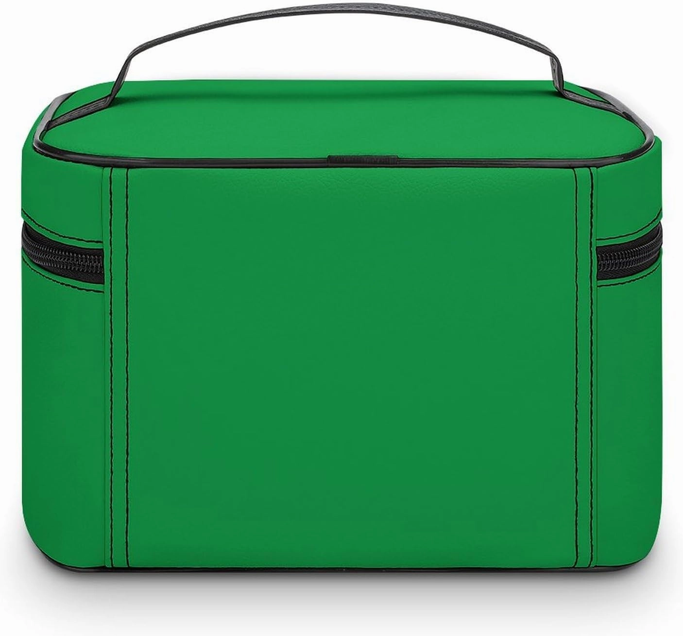 Large Makeup Bag, Classic Colors Bright Green Solid Cosmetic Bag for Women Girls, Portable Toiletry Bag, Travel Make Up Organizer Bag