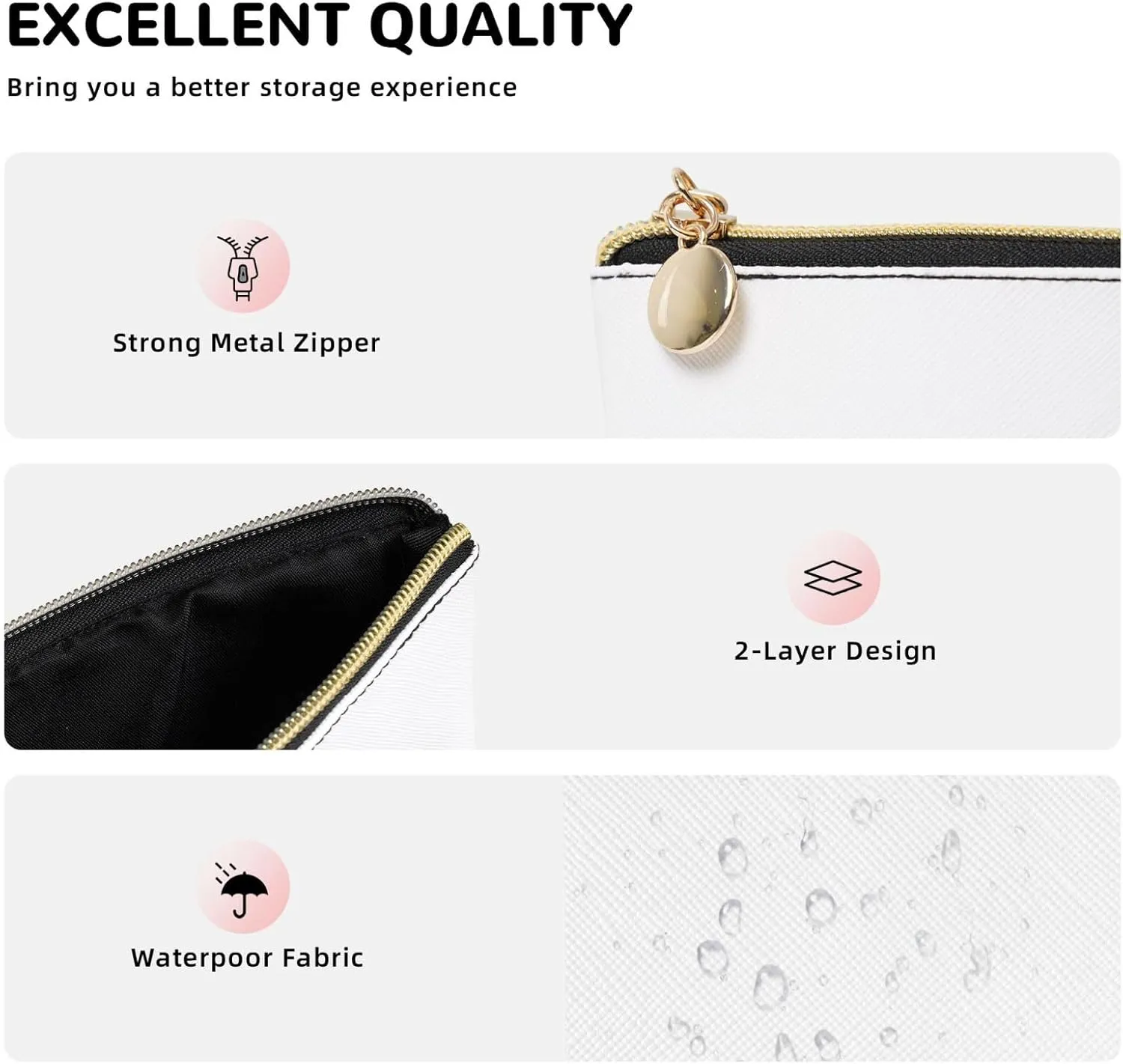 Leather Travel Toiletry Makeup Bag Zipper Makeup Pouch Travel Essentials Portable Cosmetic Bag Organiser Suitable Business Trip for Woman Man Blue Shark