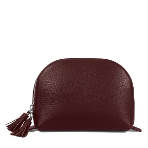 Leatherology Bordeaux Medium Clamshell Makeup Bag