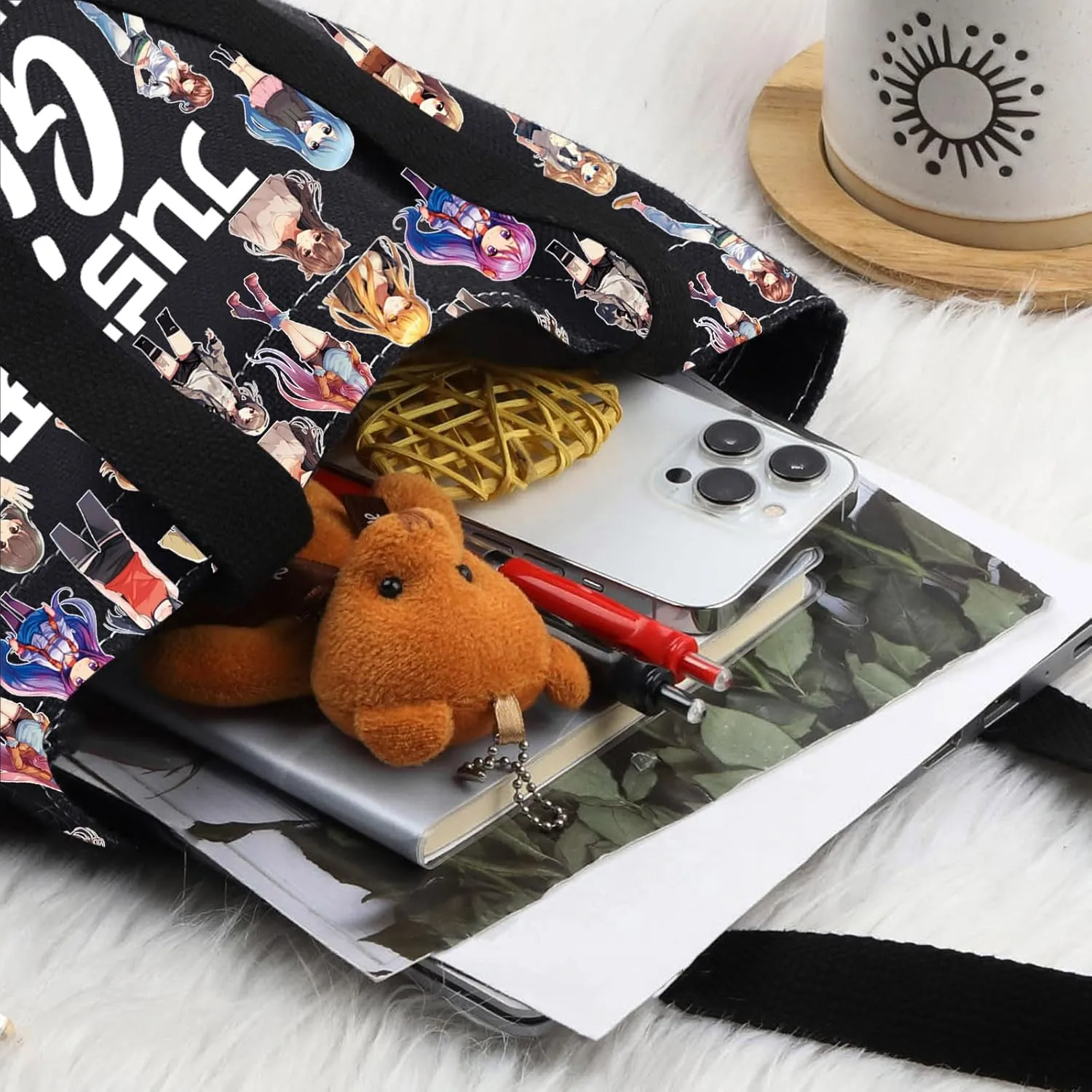 LEVLO Anime Makeup Bag - Cosmetic Bag for Women, Anime Lover Gift, Full BT