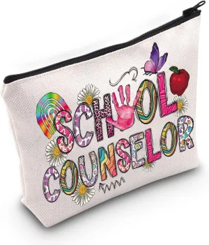 LEVLO Counselor Cosmetic Bag Thank You Gift For Counselor Counselor Make Up Zipper Pouch Bag Gift From Students (Counselor)