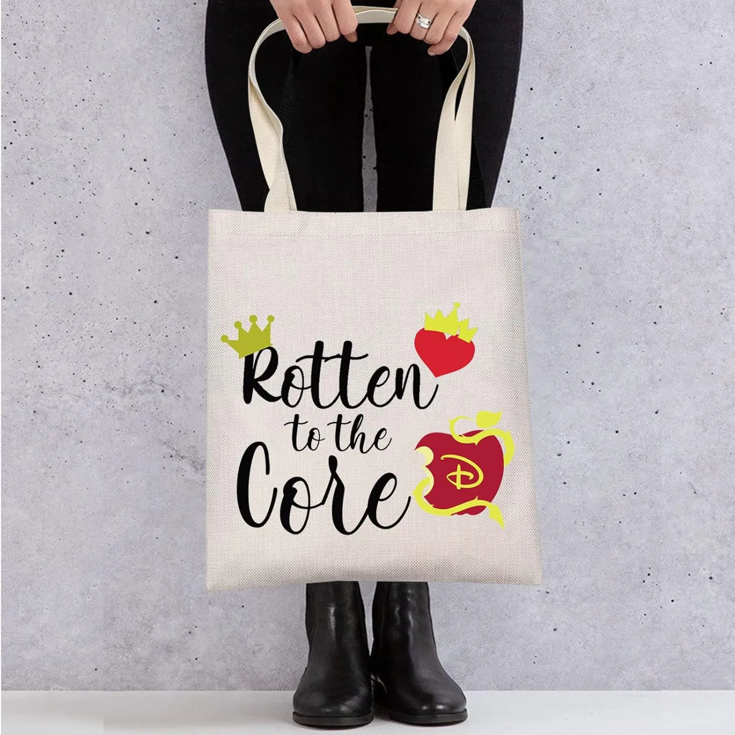 LEVLO Descendants Cosmetic Make Up Bag Descendants Fans Gift Rotten to the Core Makeup Zipper Pouch Bag For Friend Family (Rotten to the Core Tote)
