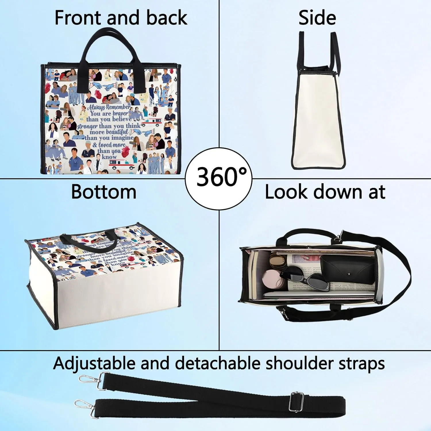 LEVLO Droctor TV Show Cosmetic Make Up Bag Derek and Meredith Inspired Fans Gift Droctor MeredithZipper Pouch Bag (Derek LT)