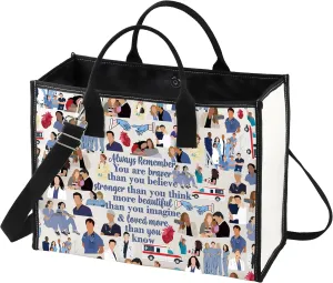 LEVLO Droctor TV Show Cosmetic Make Up Bag Derek and Meredith Inspired Fans Gift Droctor MeredithZipper Pouch Bag (Derek LT)