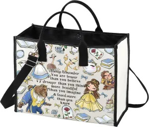 LEVLO Fairy Tales Cosmetic Bag Movie Inspired Gifts You Are Braver Stronger Smarter Than You Think Zipper Pouch Bag