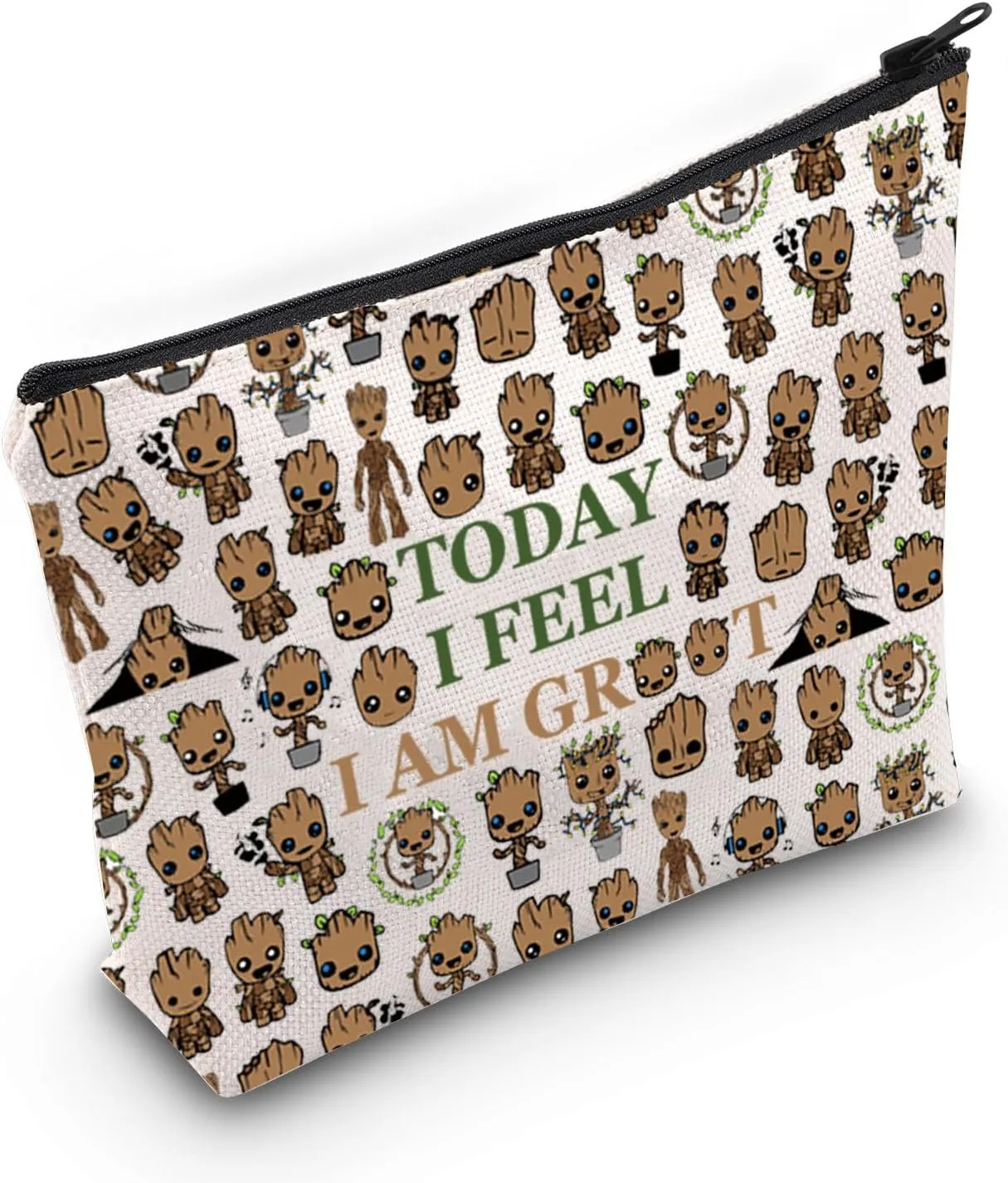 LEVLO Flora Colossus Cosmetic Bag Cartoon Lover Inspired Gift Today I Feel I Am Flora Colossus Zipper Pouch Bag (Today I Feel F Bag)