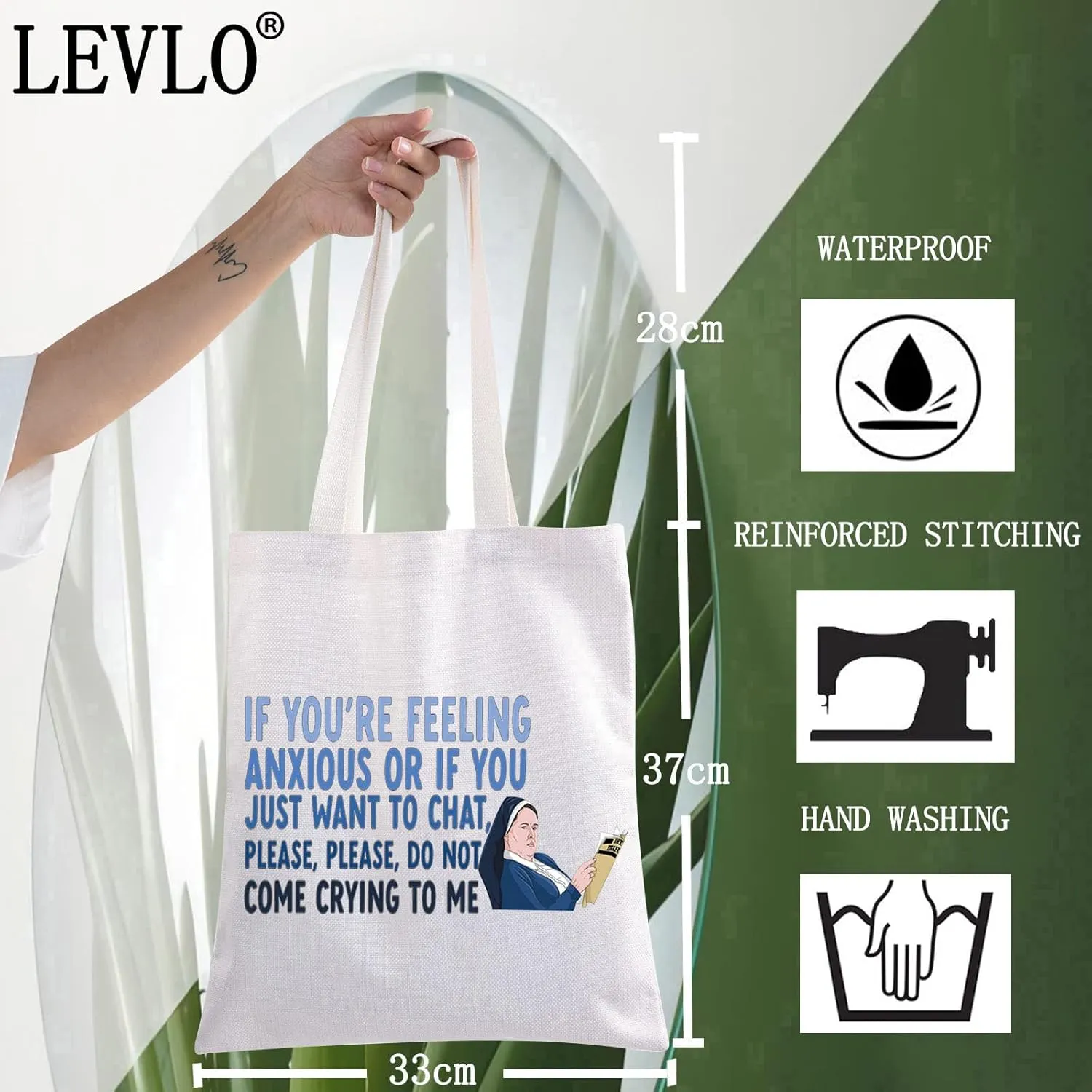 LEVLO Funny Derry TV Show Cosmetic Make Up Bag Sister Michael Fans Gift Please Please Don’t Come Crying To Me Makeup Zipper Pouch Bag (Don’t Come Crying Tote)