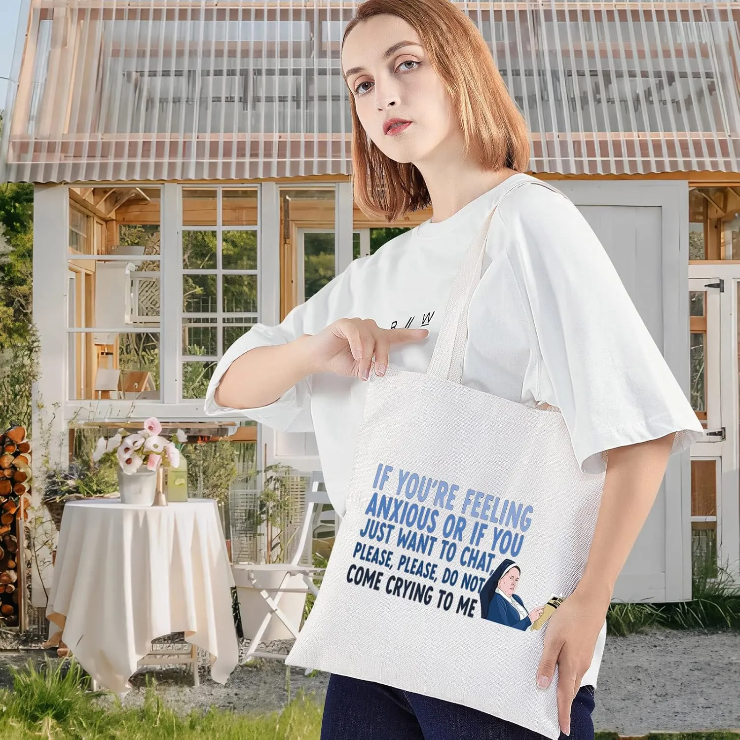 LEVLO Funny Derry TV Show Cosmetic Make Up Bag Sister Michael Fans Gift Please Please Don’t Come Crying To Me Makeup Zipper Pouch Bag (Don’t Come Crying Tote)