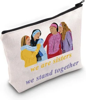 LEVLO Galleria Cosmetic Bag Galleria & Chanel & Aqua & Dorinda Fans Inspired Gift We Are Sisters We Stand Together Makeup Zipper Pouch Bag(We Are Sisters)