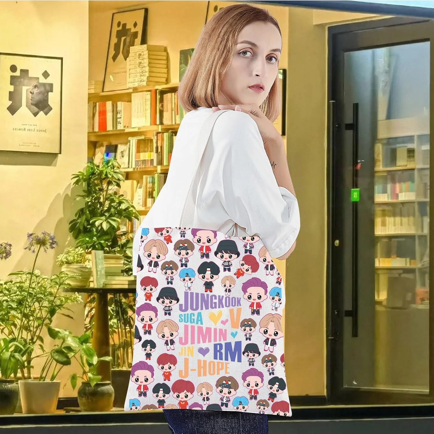 LEVLO Korean Group Cosmetic Bag K-pop Army Members Fans Gift Army Members Name Makeup Zipper Pouch Bag