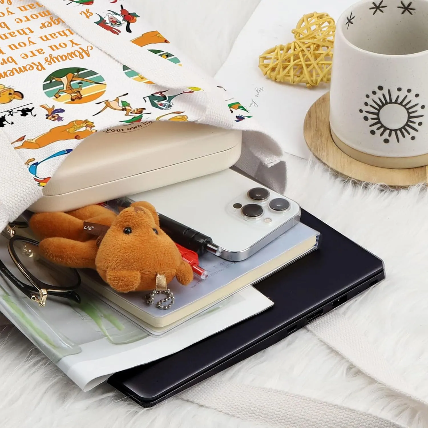 LEVLO Lion Cosmetic Make Up Bag Cartoon Lion Fans Gift You Are Braver Stronger Smarter Than You Think Cartoon Animal Zipper Pouch Bag