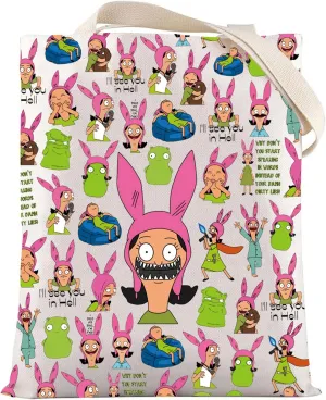 LEVLO Louis Cosmetic Bag Burgers Fans Gift Bob Family Zipper Pouch Bag Louis Cartoon TV Show Merchandise (I'll See You TG)