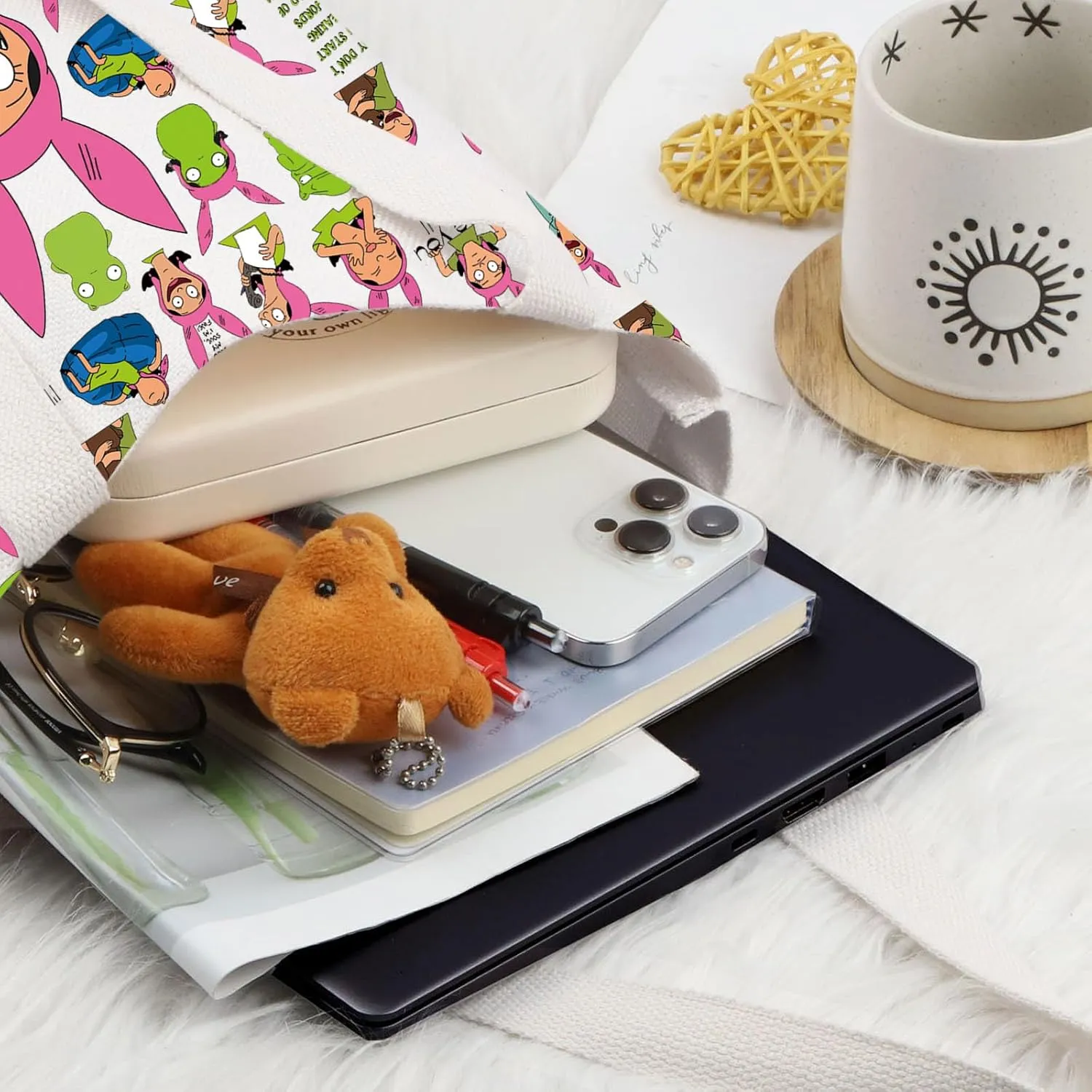 LEVLO Louis Cosmetic Bag Burgers Fans Gift Bob Family Zipper Pouch Bag Louis Cartoon TV Show Merchandise (I'll See You TG)