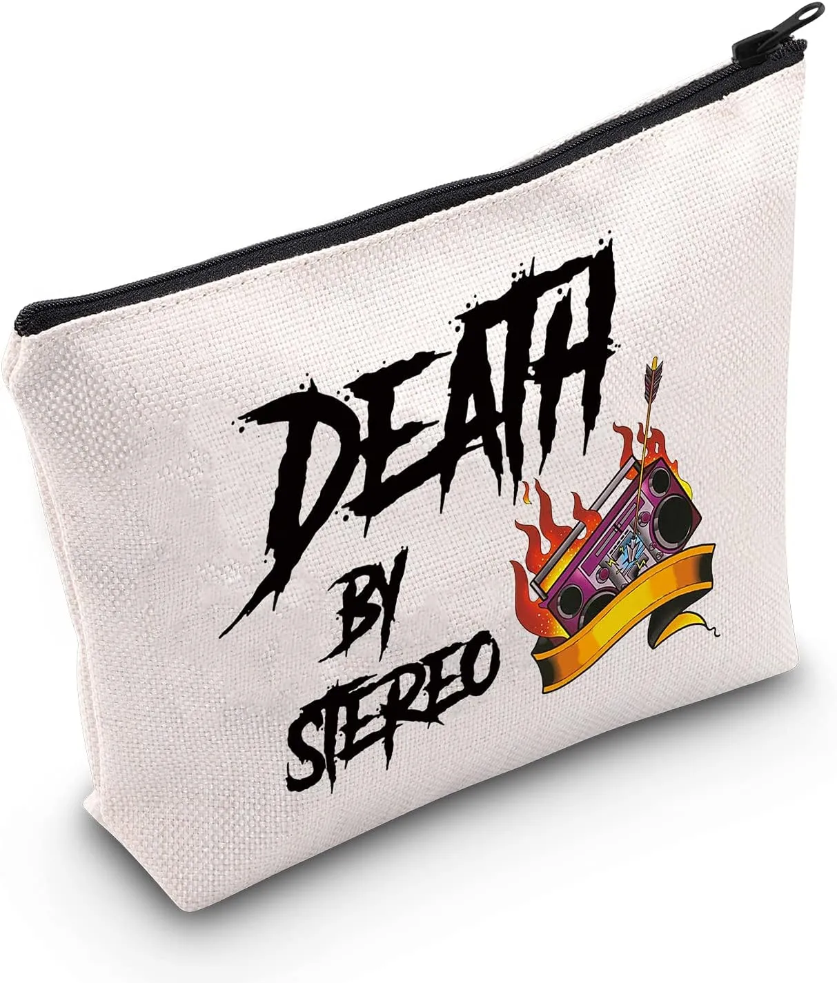 LEVLO The Lost Boys TV Show Cosmetic Make Up Bag The Lost Boys Fans Gift Death By Stereo Lost Boys Makeup Zipper Pouch Bag For Friend Family (Death By Stereo)