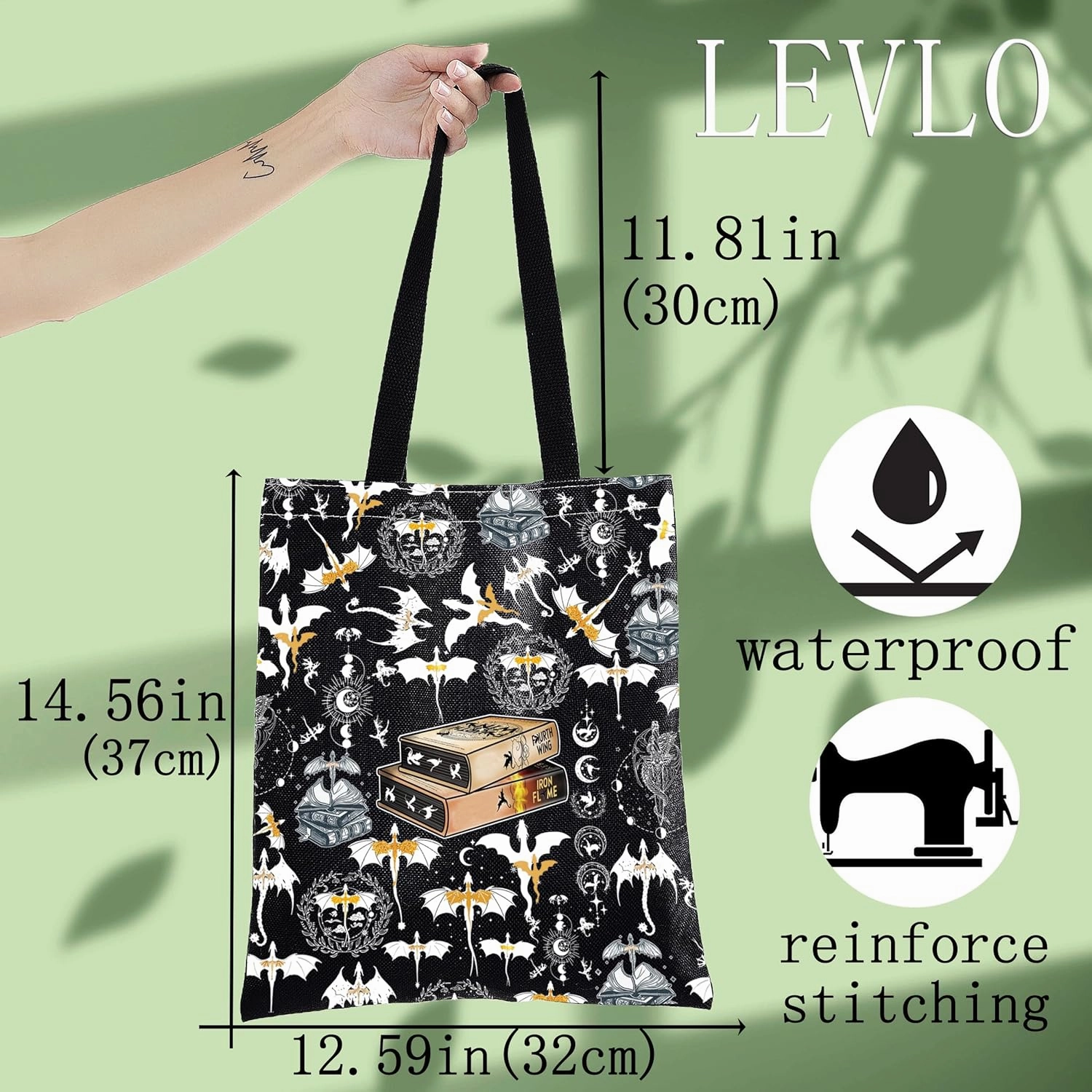 LEVLO 4th Wing Cosmetic Bag Dragon Rider Inspired Gift Iron Flame Dragon Rider Zipper Pouch Bag 4th Wing Bookish Merch (4Wing BT)