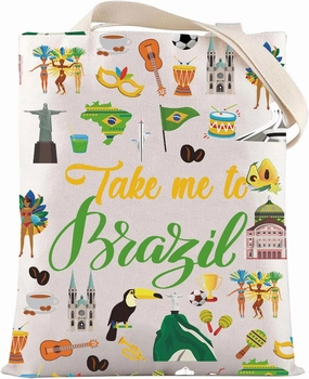 LEVLO Brazil Culture Travel Cosmetic Bag - World Cup Souvenir Gift Zipper Pouch For Traveler