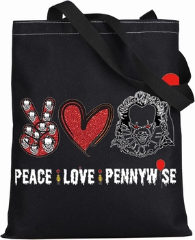 LEVLO Cosmetic Make Up Bag - Pennywise Lover Gift - Zipper Pouch - Horror Movie Gift