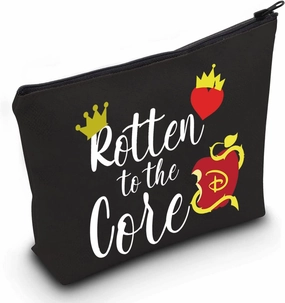 LEVLO Descendants Cosmetic Make Up Bag Descendants Fans Gift Rotten to the Core Makeup Zipper Pouch Bag For Friend Family (Core Black)