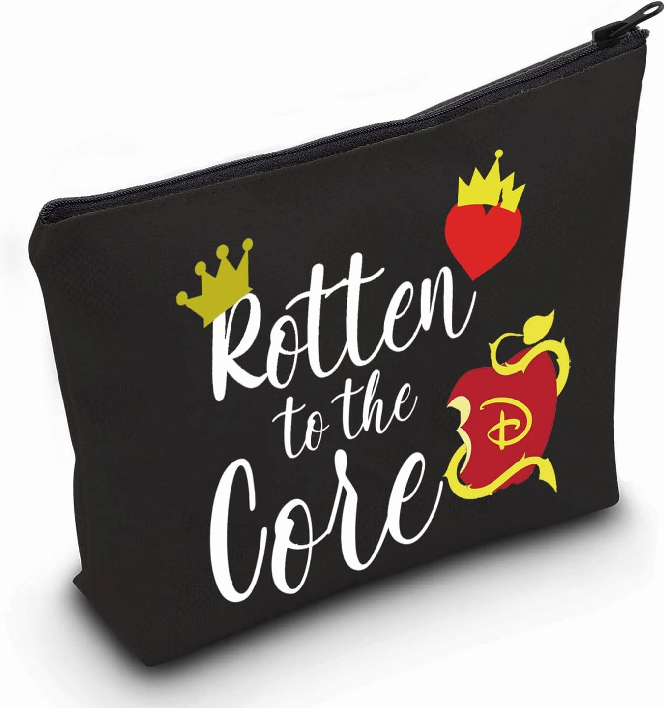 LEVLO Descendants Cosmetic Make Up Bag Descendants Fans Gift Rotten to the Core Makeup Zipper Pouch Bag For Friend Family (Core Black)