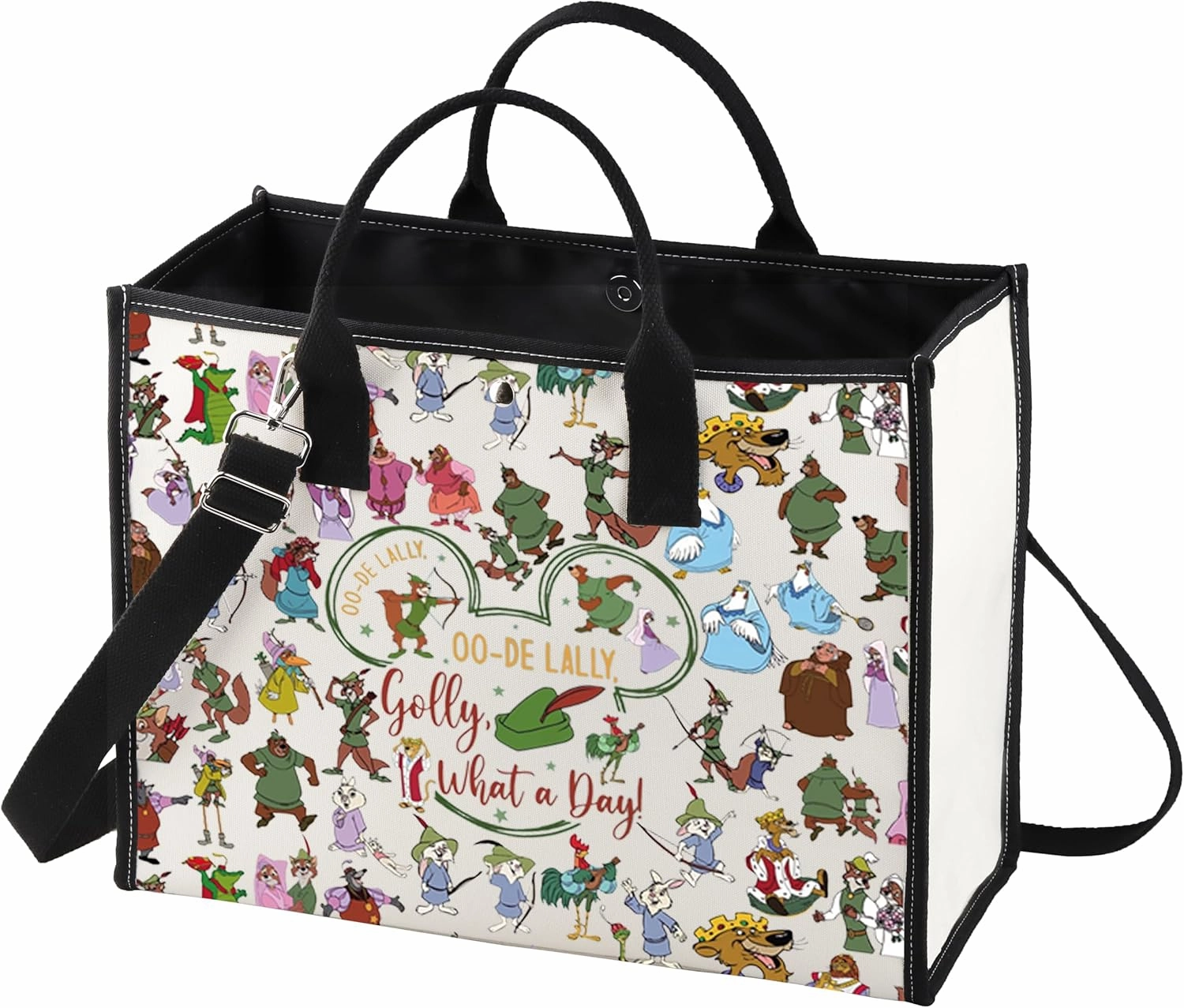 LEVLO Fox Cosmetic Makeup Bag Fox Movie Fans Gift Oo-De-Lally Oo-De-Lally Golly What a Day Zipper Pouch Bag