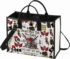 LEVLO Jack Sparrow Cosmetic Makeup Bag Angelica & Jack Fans Gift Dead Men Tell No Tales Toiletry Bag Pirate Lover Merchandise