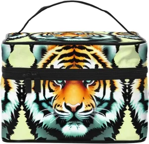 Little Fat Tiger Head Stylish And Practical An Indispensable Travel Cosmetic Bag With Extra Large Capacity Compartments And Zipper Closure Water Proof