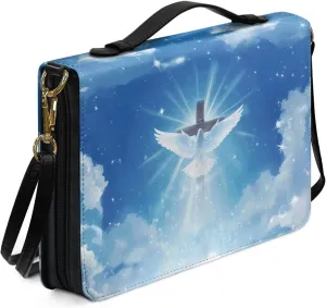 Lotusorchid Bible Case for Women, Bible Tote Bag for Men, Bible Accessories with Shoulder Strap