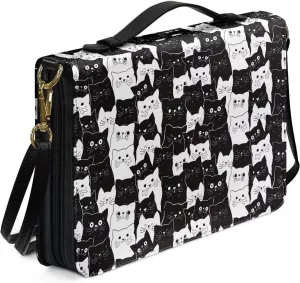 Lotusorchid Bible Cover Bag for Women, Men Bible Accessories with Handle, Bible Carrier Tote with Detachable Shoulder Strap