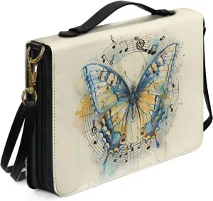 Lotusorchid Bible Cover for Women, Bible Book Cover for Men with Pocket, Bible Tote Bag with Detachable Shoulder Strap